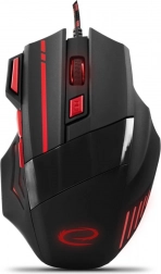 Verkabelte Gaming-Maus Esperanza mit einstellbarem DPI (Rot)