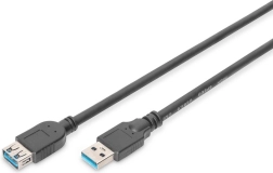 USB 3.1 Gen 1 SuperSpeed 5 Gbps Extension Cable USB-A Male to USB-A Female, Black, 1.8 m