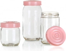 LINZI Glasbehälter 3 Stk., rosa