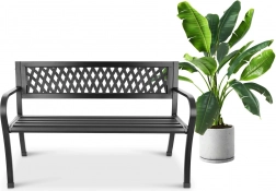 Gartenbank mit Rückenlehne für Terrasse und Balkon