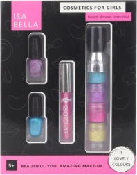 Children's makeup set - eyeshadow, lip gloss and 2 nail polishes