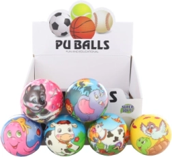 Zachte bal met dieren 10 cm