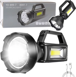 Werk-LED-zaklamp met COB-reflector, 4 modi en powerbank