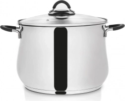 Stainless steel pot with glass lid DALIE 26 cm, 10.6 l