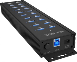 Icy Box IB-HUB1720-U3 hub USB 20 ports avec alimentation 96 W