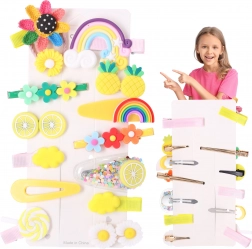 Set aus bunten Haarspangen für Mädchen, 14 Stück