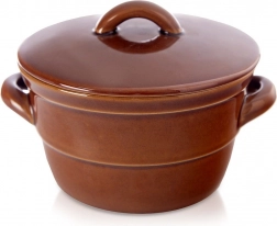 Ceramic fermentation and storage pot with lid 650 ml