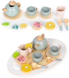 Wooden tea set 14 pieces ECOTOYS