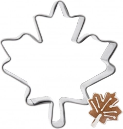 Metal maple leaf cookie cutter 4 cm