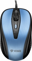 Optische USB-Maus Yenkee mit 4 Tasten, symmetrisch, blau
