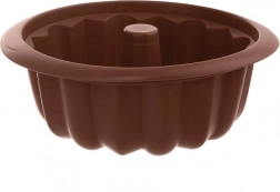 Silicone Bundt Pan with Central Tube 26 cm Brown SILLINIE