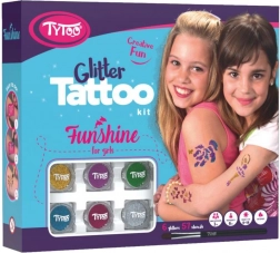 TyToo Funshine grand coffret de tatouages pailletés pour filles