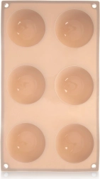 Silicone bakvorm voor halve bollen 28 × 16,5 cm, beige