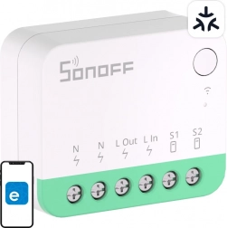 Intelligente mini Wi‑Fi schakelaar SONOFF MINIR4M met Matter-ondersteuning (Apple HomeKit, Google Home, SmartThings, Home Assistant)