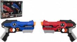 Set laserpistolen voor lasergame (2 stuks), licht en geluid, bereik 40 m