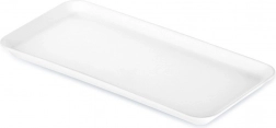 Weißes rechteckiges Serviertablett 29,5 × 15 cm