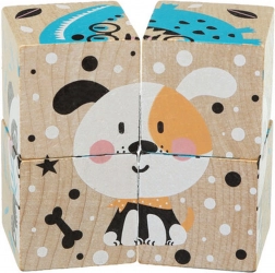 Cheerful Animals Wooden Stacking Blocks CUBIKA