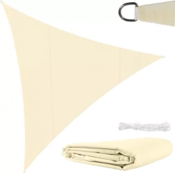 Dreieckiges Sonnensegel 4 × 4 × 4 m Gardlov – Beige