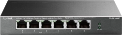 TP-Link desktopswitch met 6 poorten 10/100 Mb/s en 4× PoE+