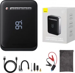 Starthilfe-Powerbank und Kompressor 2-in-1 Baseus Super Energy, 8000 mAh, 1000 A (schwarz)