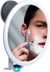 Cosmetic mirror with suction cup and hooks 17 cm