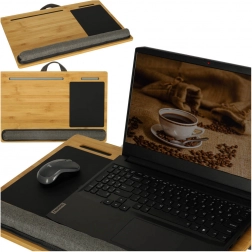 tragbarer Holz-Lapdesk mit Kissen für den Schoß, für Notebook