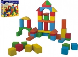 Detoa wooden building set – 50 blocks