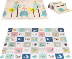 Dubbelzijdige foam speelmat 200 × 150 cm met alfabet en groeimeter ECOTOYS