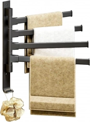 DA261 HANDDOEKREK MET BEWEEGBARE ARMEN ZWART