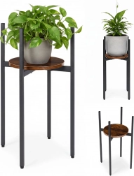 Pflanzenständer im Loft-Stil ModernHome mit Metallrahmen und Holzablage