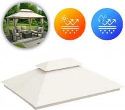 Ersatzdach für Gartenpavillon 3x4 m wasserfest mit Belüftungsöffnung MultiGarden