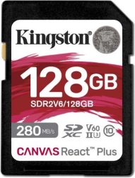 Carte mémoire Kingston Canvas React Plus 128GB SD