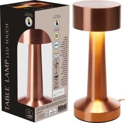 Copper table LED lamp 21 cm with battery and dimming