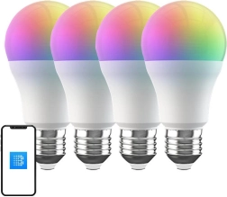 Smart RGB Wi‑Fi LED Bulb BROADLINK E27, 9 W, 800 lm (4 pcs)