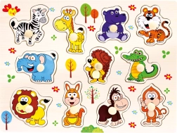 Bino wooden safari puzzle 11 pieces