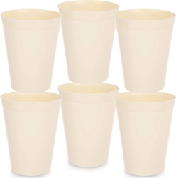 Gobelets en plastique crème SANDY 300 ml – lot de 6