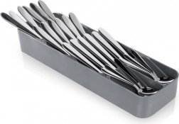 Grauer Besteckkasten für die Schublade 39 × 11,5 cm