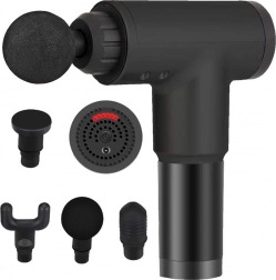 Massagepistole für tiefe Muskelmassage, 6 Geschwindigkeiten und 4 Aufsätze