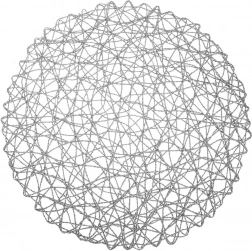 Paper Round Placemat Grey 35 cm