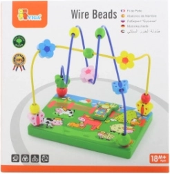 Wooden Bead Maze Farm with Magnetic Farmer