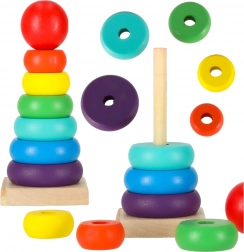 Wooden Rainbow Stacking Tower