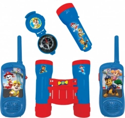 Coffret d’aventure Pat’ Patrouille avec talkies-walkies, jumelles et boussole