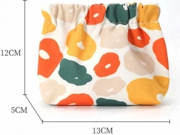 Multifunktionales Damen-Kosmetiktäschchen für die Handtasche mit Blumenmuster