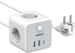 Power Strip Tessan with USB Ports