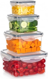 Set aus luftdichten Lebensmittelbehältern mit Dichtung, 4 Stück