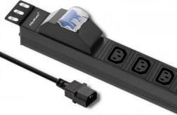 19-inch Rack Power Strip with Circuit Breaker 1U 10A PDU 8xIEC C13 2m