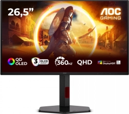 Gaming monitor 26.5" QD‑OLED 360 Hz with pivot and HDMI/DP