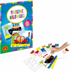 Sandbilder – Schiff, Auto