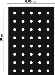 Film de jardin perforé avec trous 0,95 × 10 m - 1 pièce