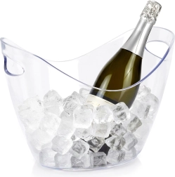 Seau à glace en plastique transparent 4 l